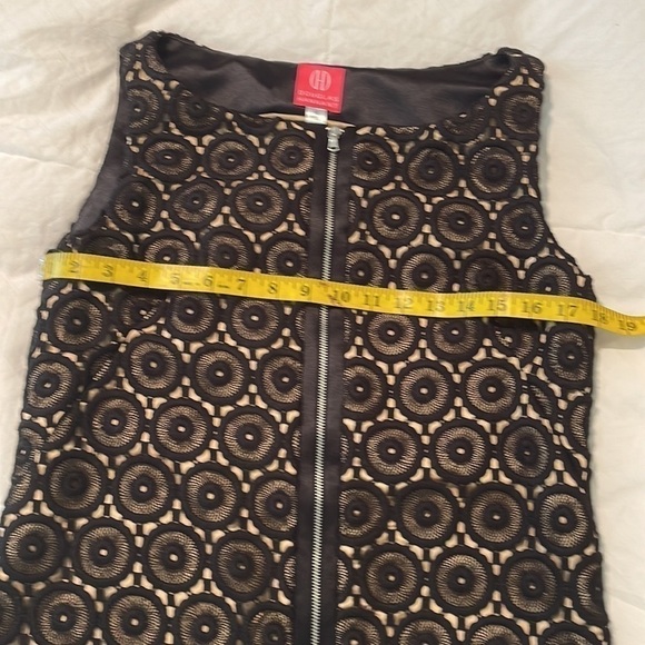 Douglas Hannant made in USA. Black dress with gold lining - Picture 6 of 12